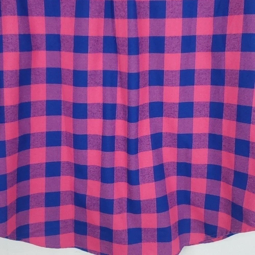 Vineyard Vines Relaxed Carmel Buffalo Check Performance Flannel Womens 4 Cotton